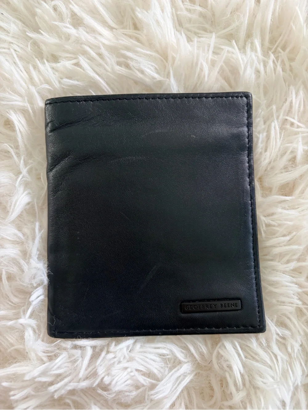 Geoffrey Beene Black Leather Men's Bifold Wallet/Card Holder